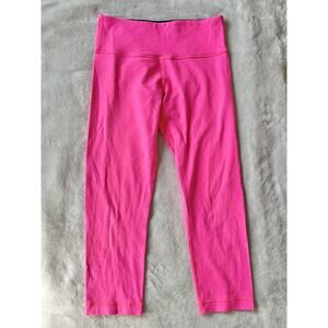 Lululemon Align High Rise Crop 21" Leggings Sonic Pink Size 4 Nulu Thick Soft